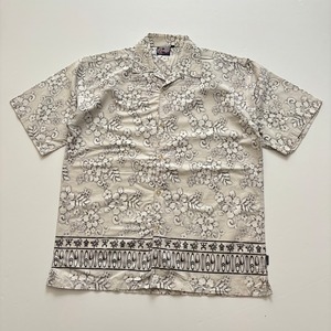 -USED- RIPZONE HAWAIIAN SHIRTS -IVORY- [L]