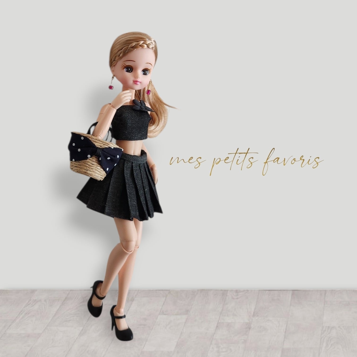 ドール用 リボン ジュートバッグ | mes petits favoris めぷてぃふぁぼり