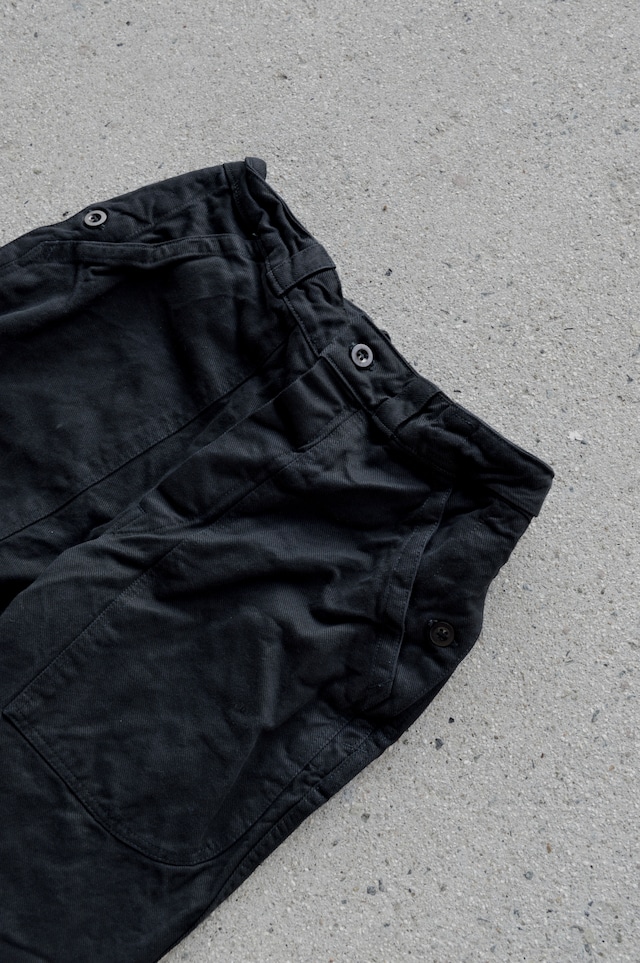 Swiss Army 80s Baker Denim Trousers Dyed Black スイス軍 デニムトラウザー 黒染め ベイカーパンツ 後期
