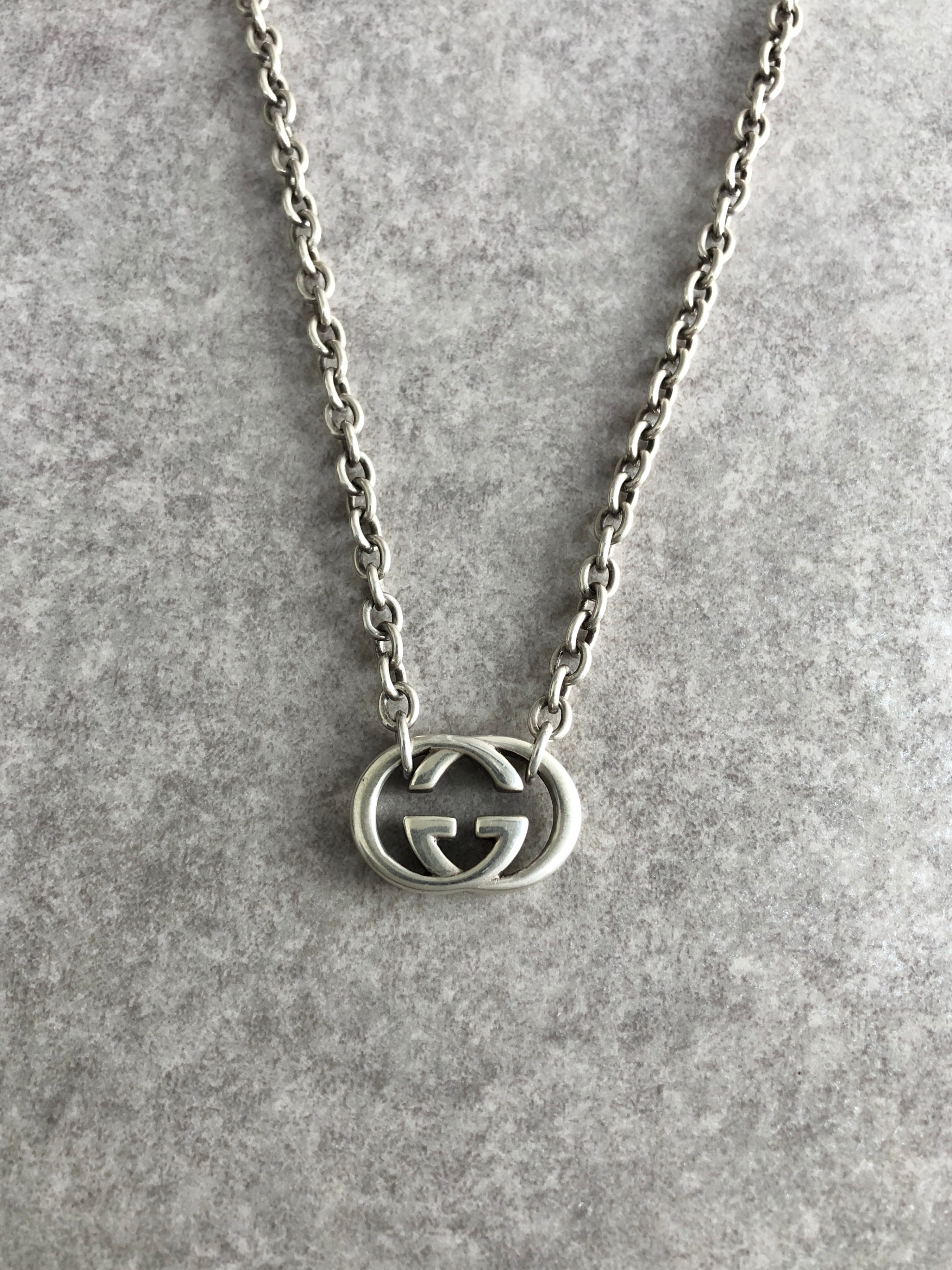 GUCCI グッチ ネックレス シルバー インターロッキングG 925 vintage