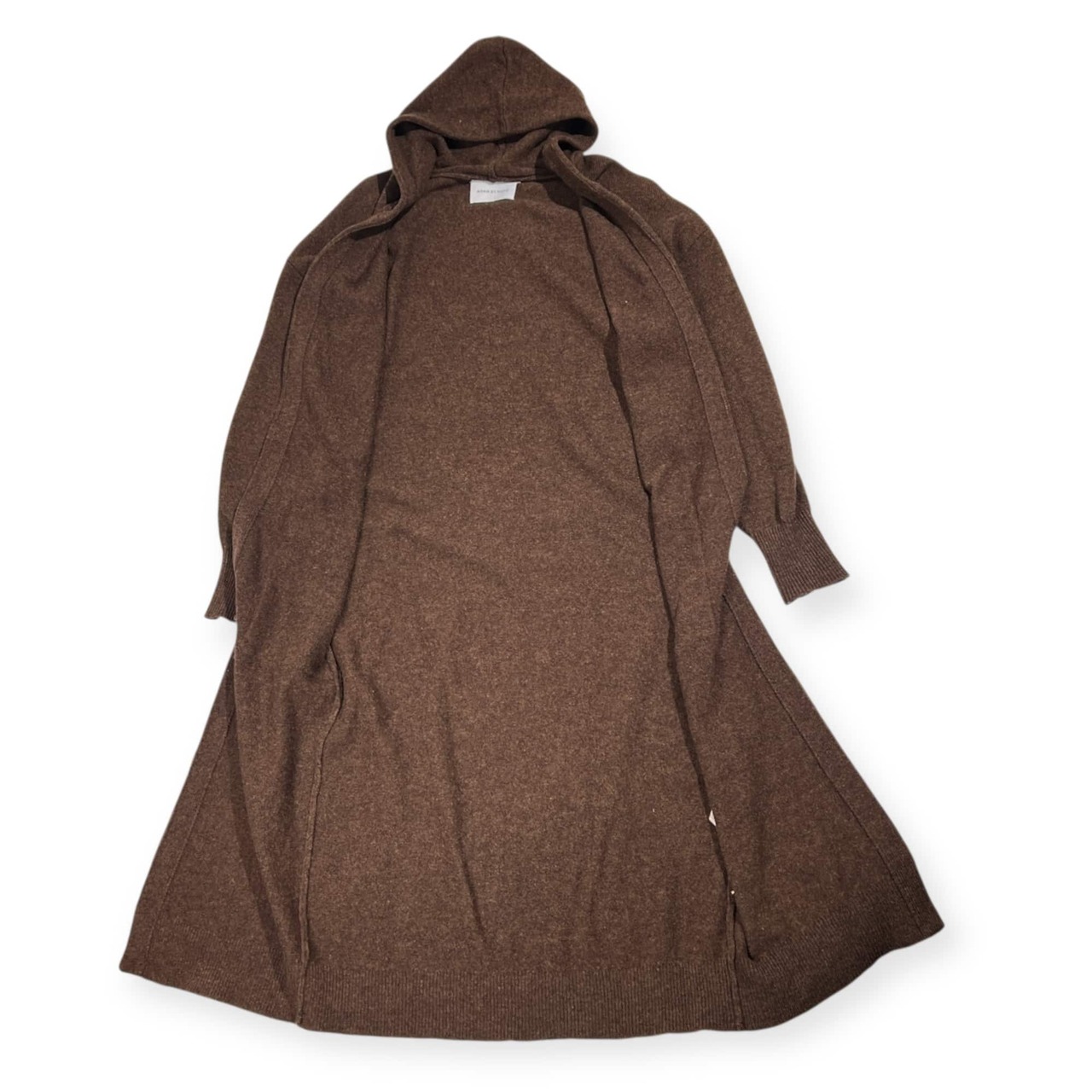 ADAM ET ROPE アダムエロペ フード ウール ニット ロング カーディガン 羽織 F/ブラウン レディース