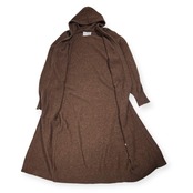 ADAM ET ROPE アダムエロペ フード ウール ニット ロング カーディガン 羽織 F/ブラウン レディース