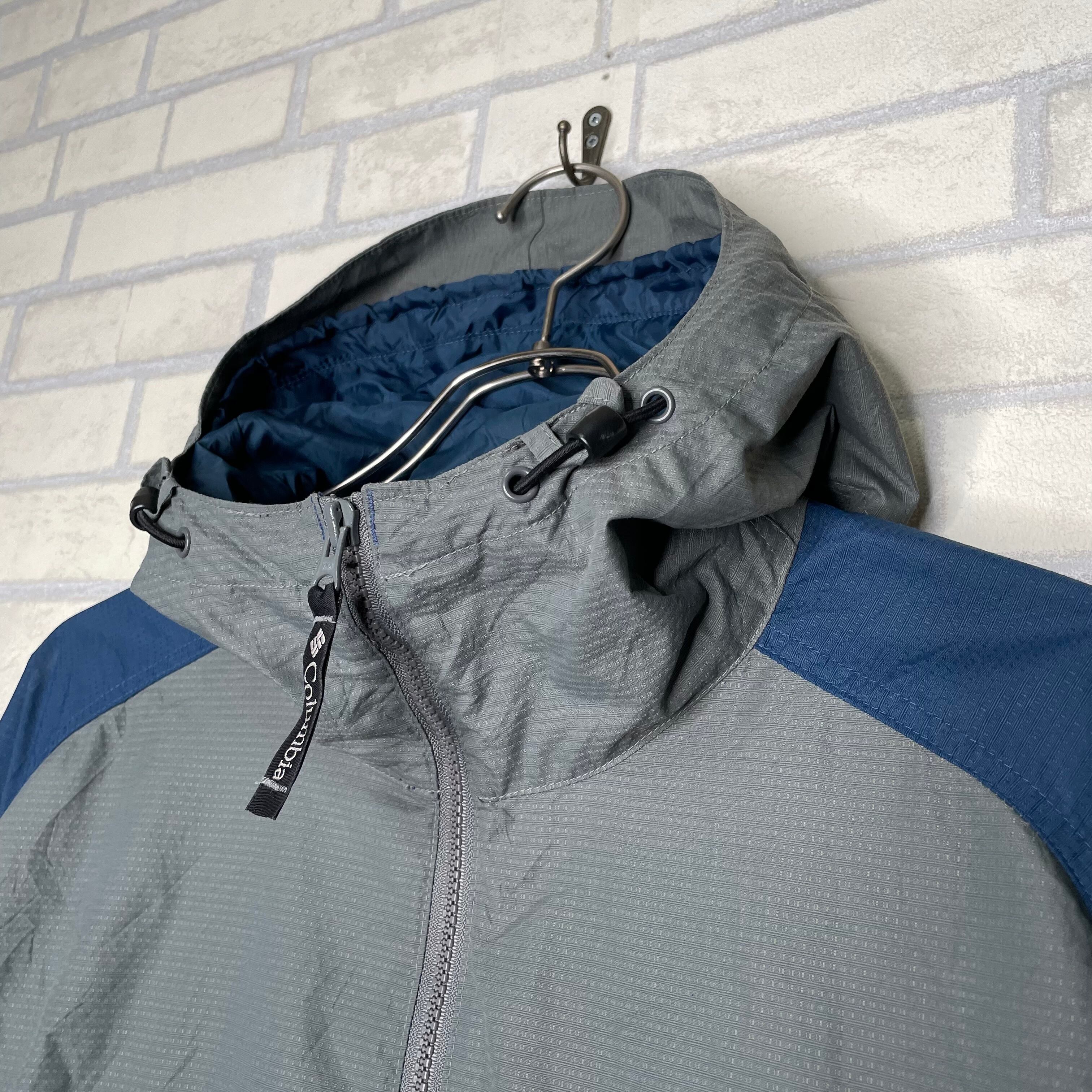 Columbia マウンテンパーカー M(L相当) グレー ハーフジップ ラグラン 