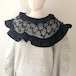 ラスト1☆naokitomizuka/ribbon tulle collar BLACK