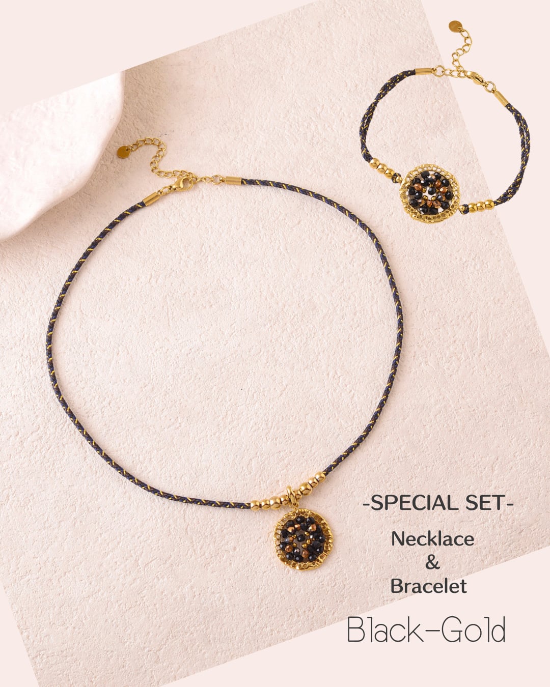 【ikita paris】Code Necklace&Bracelet -SPECIAL SET-001 3Color