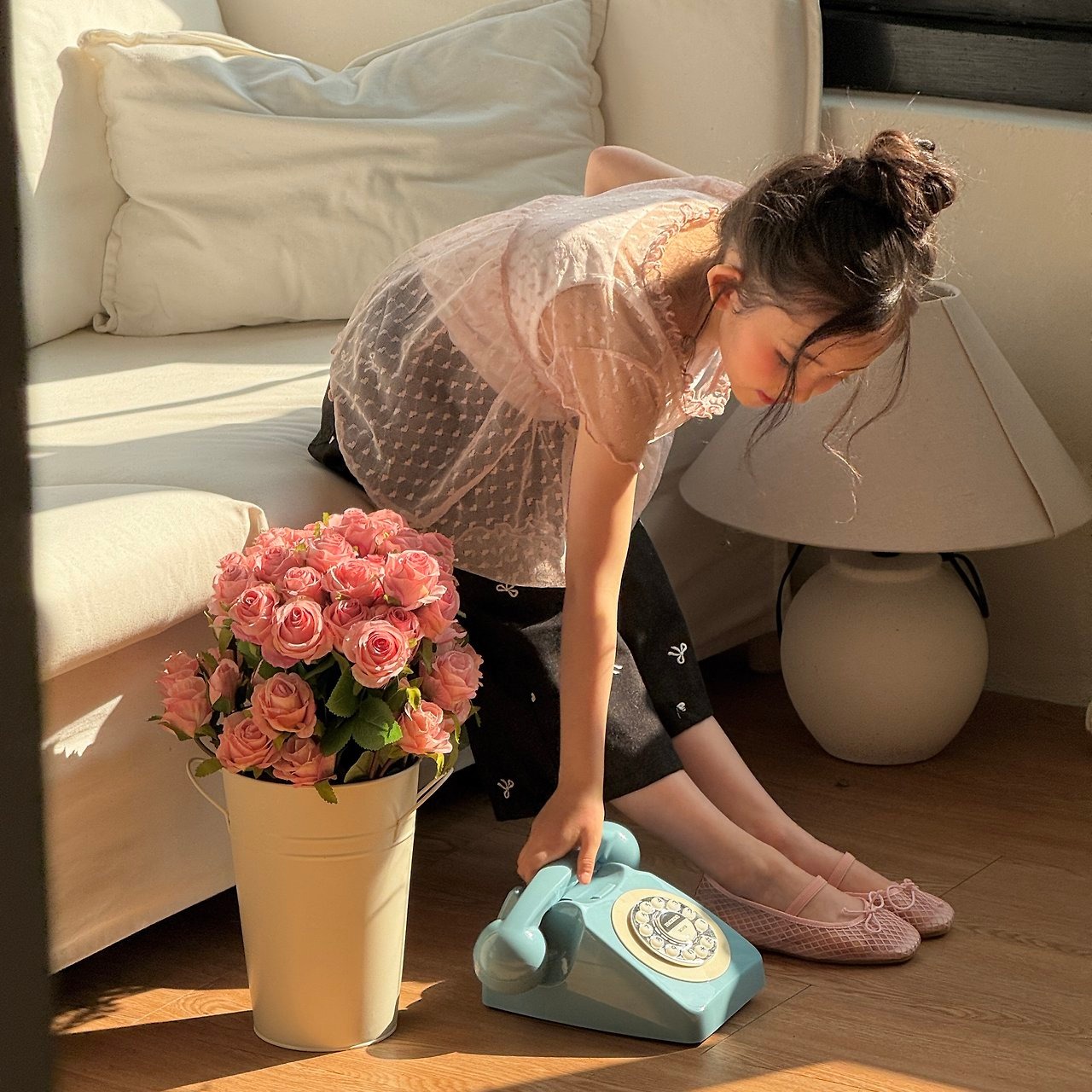 [ninibello] Ribbon Sugar Denim Pants / [니니벨로] 리본슈가데님팬츠