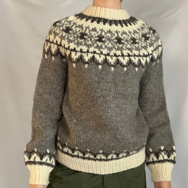 Vintage Nordic Sweater _03（ノルディック柄 カウチンカーデニット）