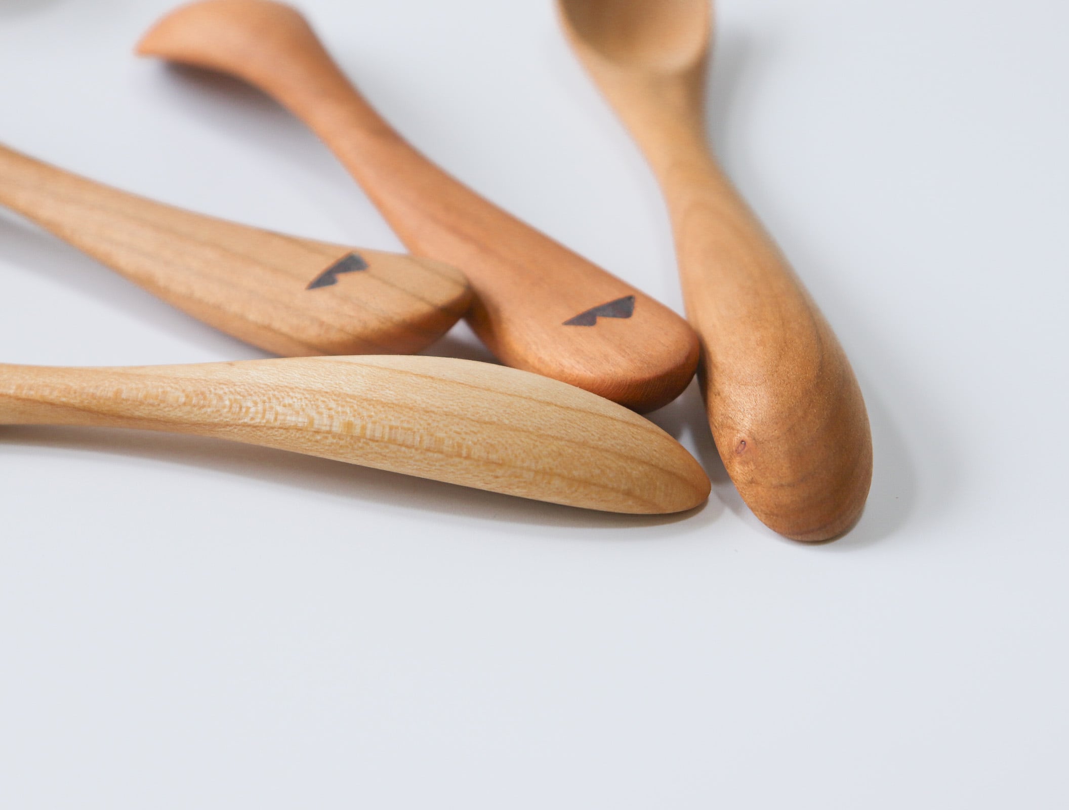 島根県産ヤマサクラの木 カトラリーセット〈子ども用スプーン2種