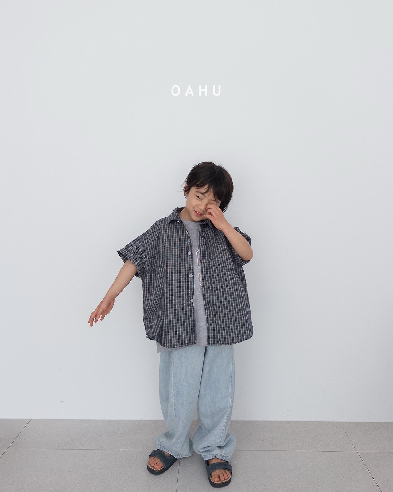 [OAHU] Sheer check shirt (JS/JM/JL/JXL) / [오아후] 시어체크셔츠 (JS/JM/JL/JXL)