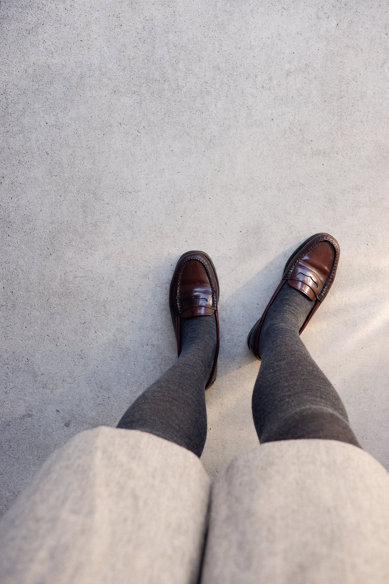 Ultra fine merinowool tights col.Medium gray