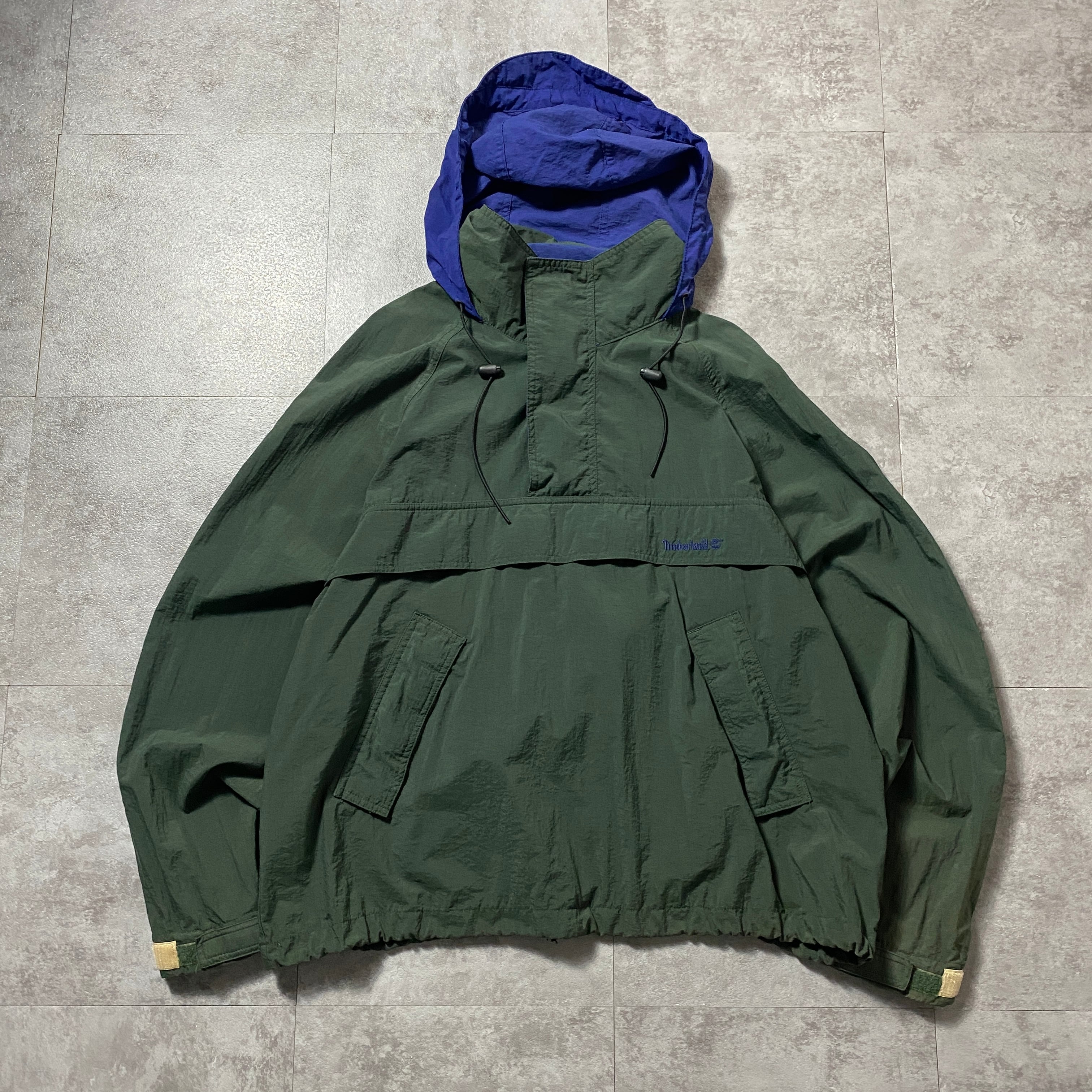 90's Timberland ティンバーランド 刺繍ワンポイント ハーフジップ