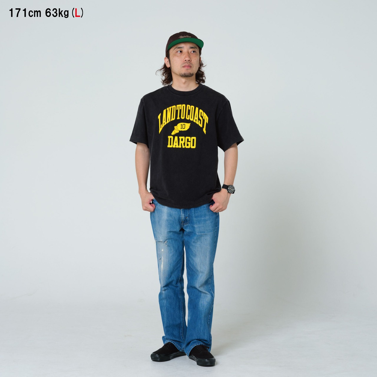 【DARGO】"WING FOOT"  6onz Sun Fade T-shirt（2color）