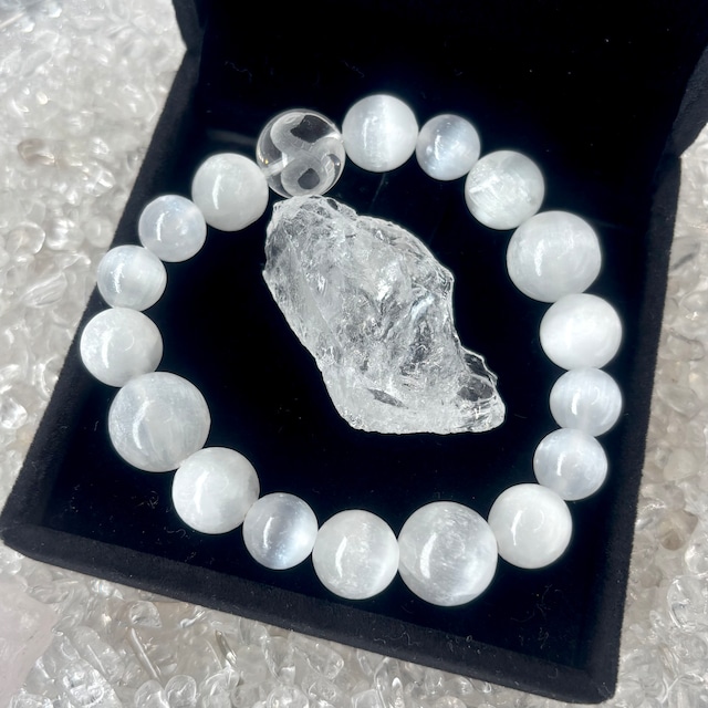 白蛇とセレナイト(17cm) 白蛇とセレナイト(17cm)