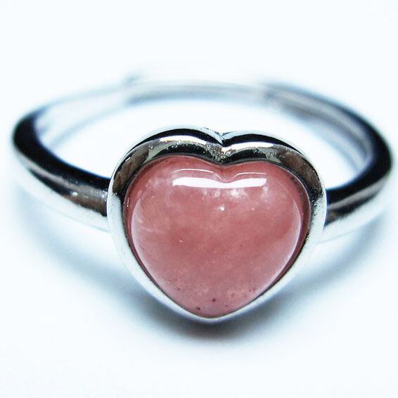 インカローズ リング ハート 指輪 フリーサイズ 15号 一点物 [M便 1/20] 115-6686