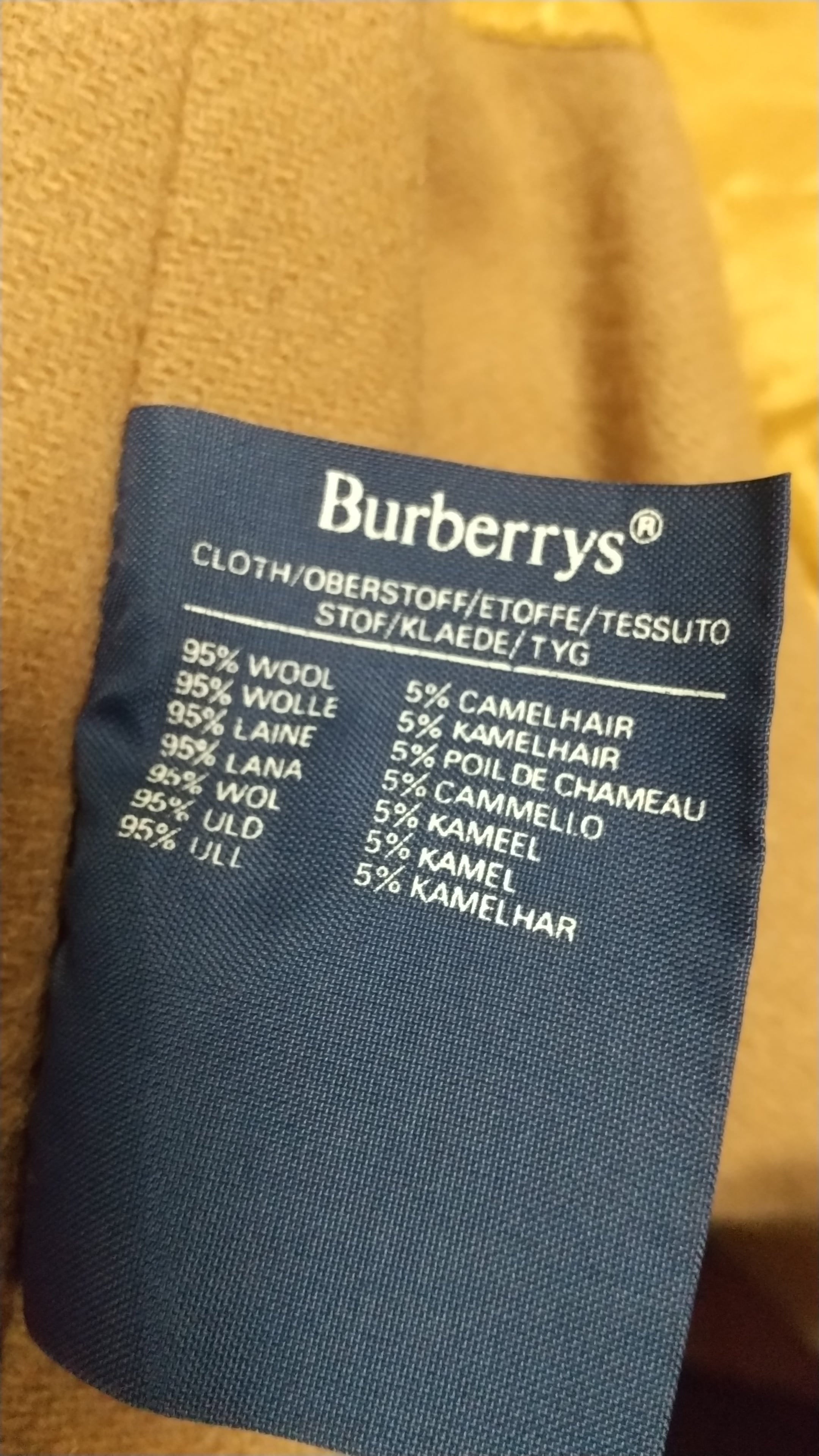 バーバリー burberry ライニング ベージュ キャメル混 | Aristocratic 