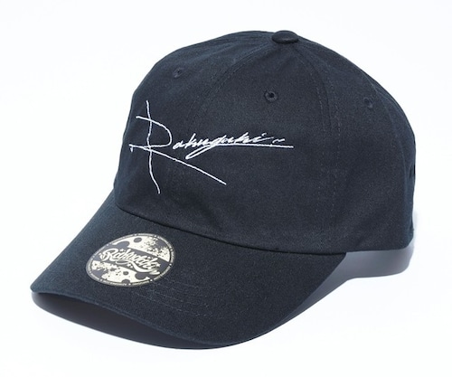 2019 RAKUGAKI Cursive Logo Dad Cap Black