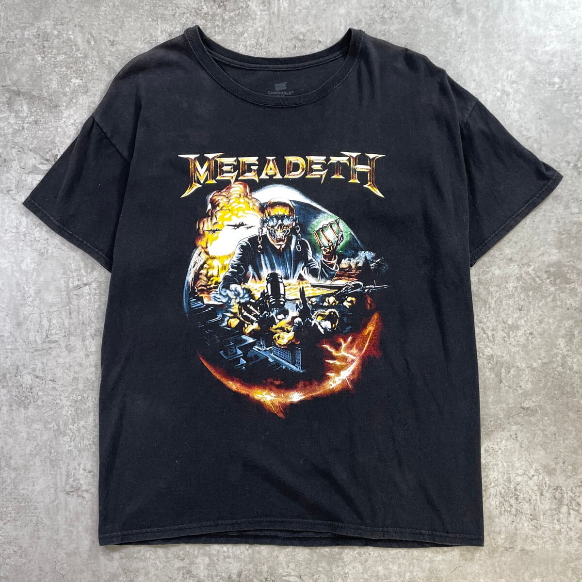 MEGADETH メガデス スカルプリント バンドTシャツ メンズL 古着 バンT