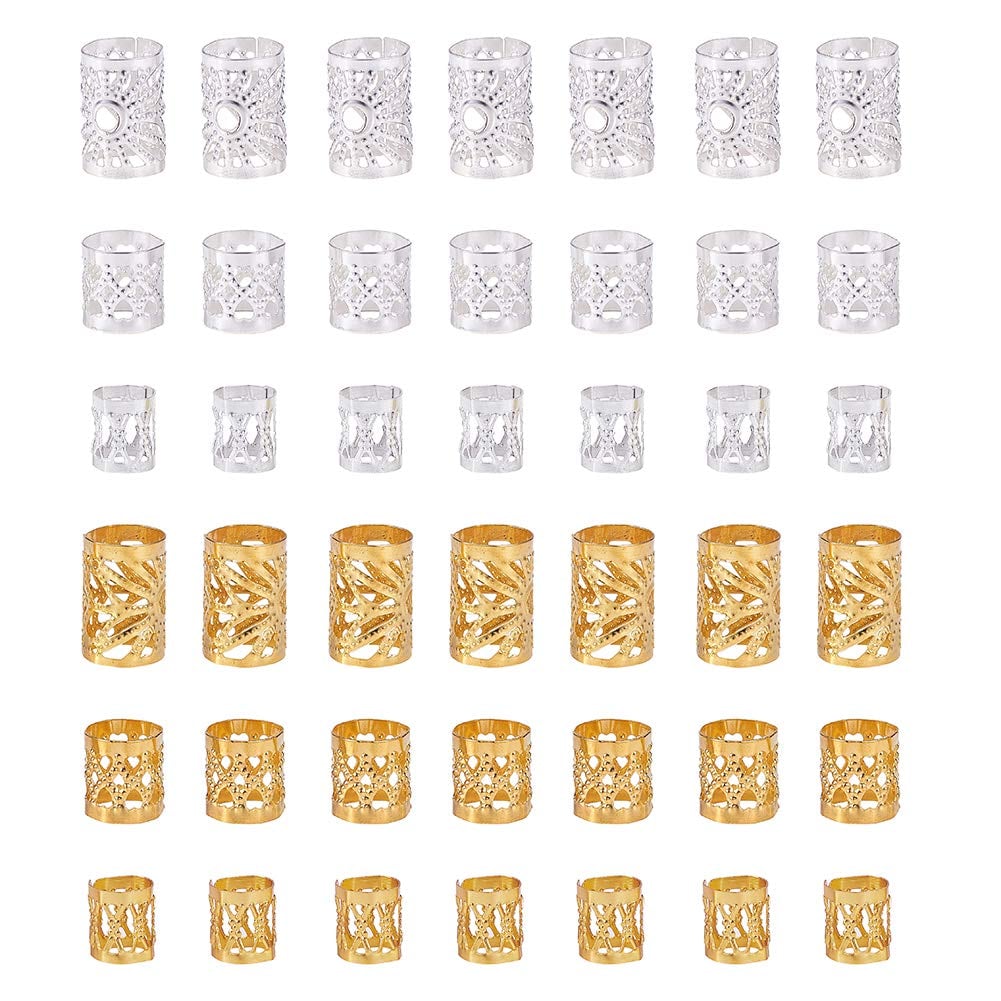 PH PandaHall 約300個 3サイズ ヘアアクセサリー ドレッドロックス