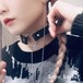 【チョーカーチェーンピアス 】ストリート punk モード系 イヤリング 量産型 病みかわいい ピープス メンヘラ ゴシック 地雷系 14G ダーク メンズ 韓国 ヤンデレ 個性的 グランジ おしゃれ
