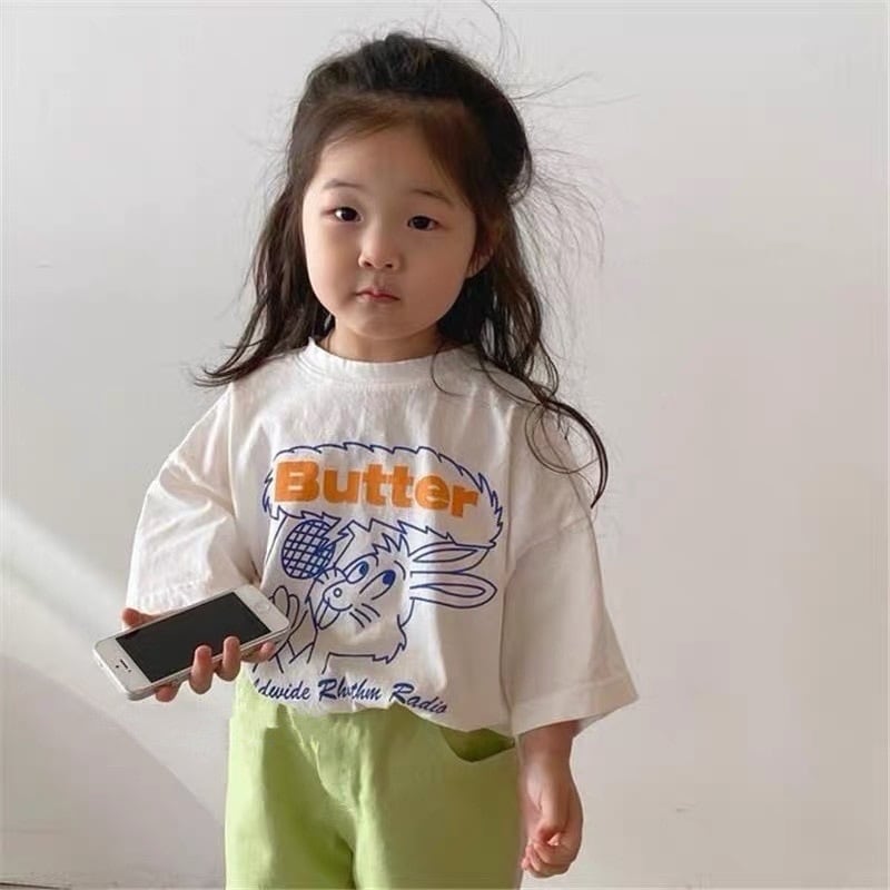2 6歳 Butter ラビット Tシャツ 男の子 女の子 3色 韓国子供服 海外直輸入インポート子供服通販 Guruguru グルグル
