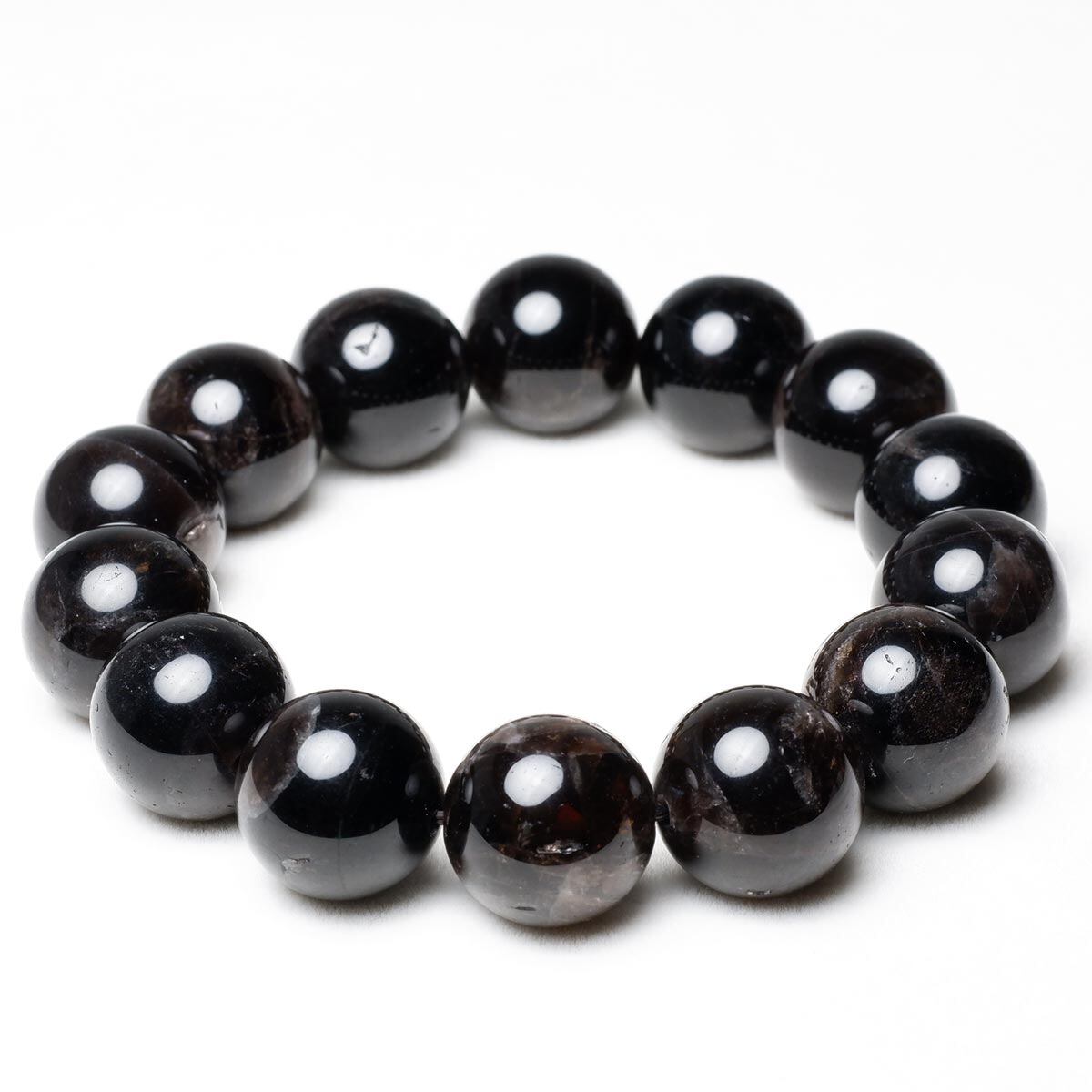 モリオン ブレスレット 16mm 黒水晶 ブレス 一点物 メール便可 [M便 1/10] 111-38887