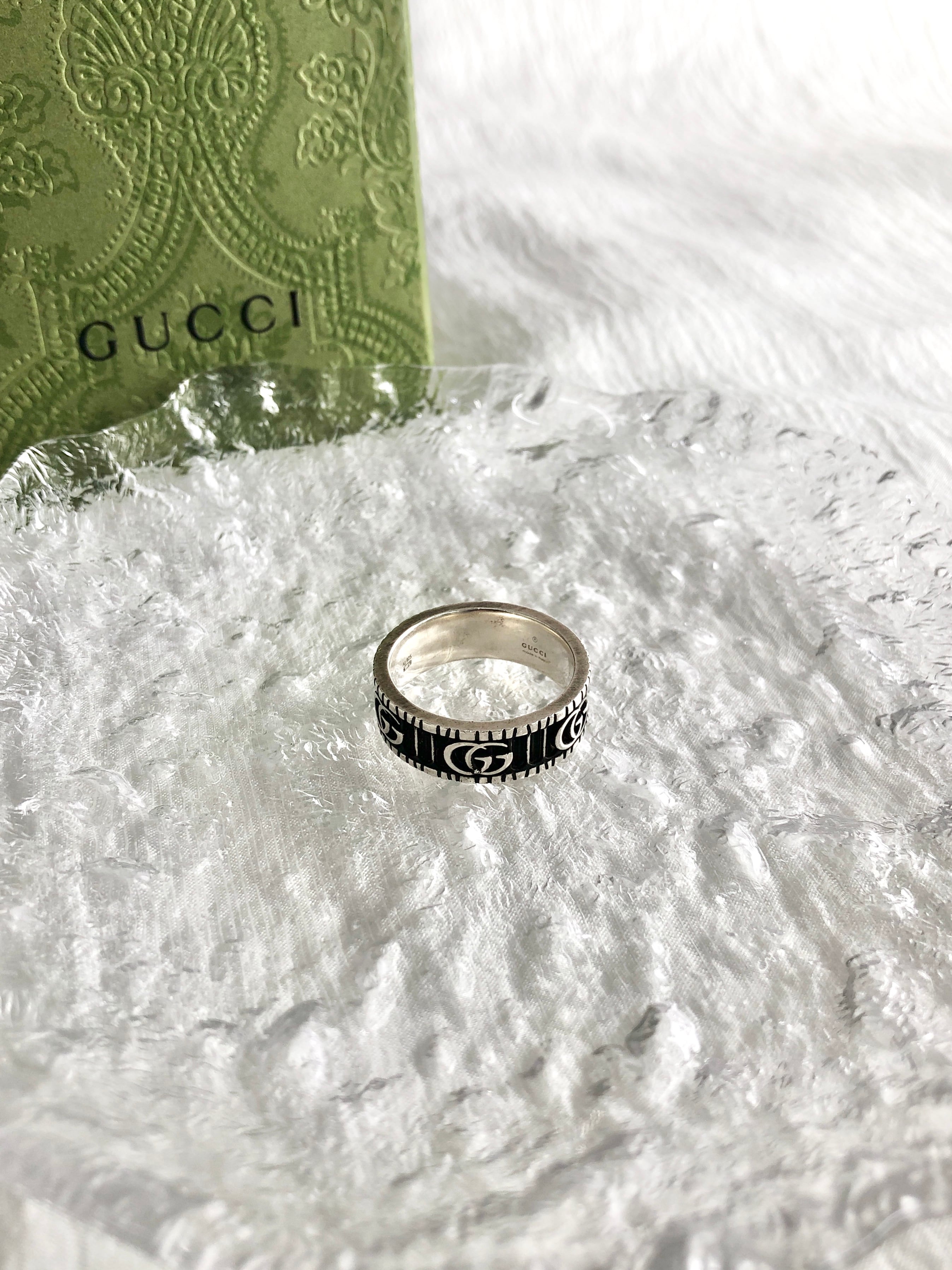 GUCCI GGマーモント　ダブルG シルバー925 リング　22号 GUCCI グッチ 指輪 リング シルバー マーモント 925 ダブルG vintage