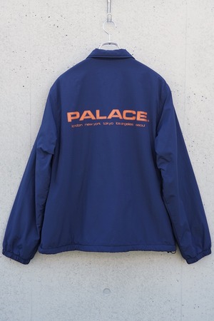 PALACE SKATEBOARDS “FLEECE LINED COACH JACKET” 24FW / Navy × Orange / L