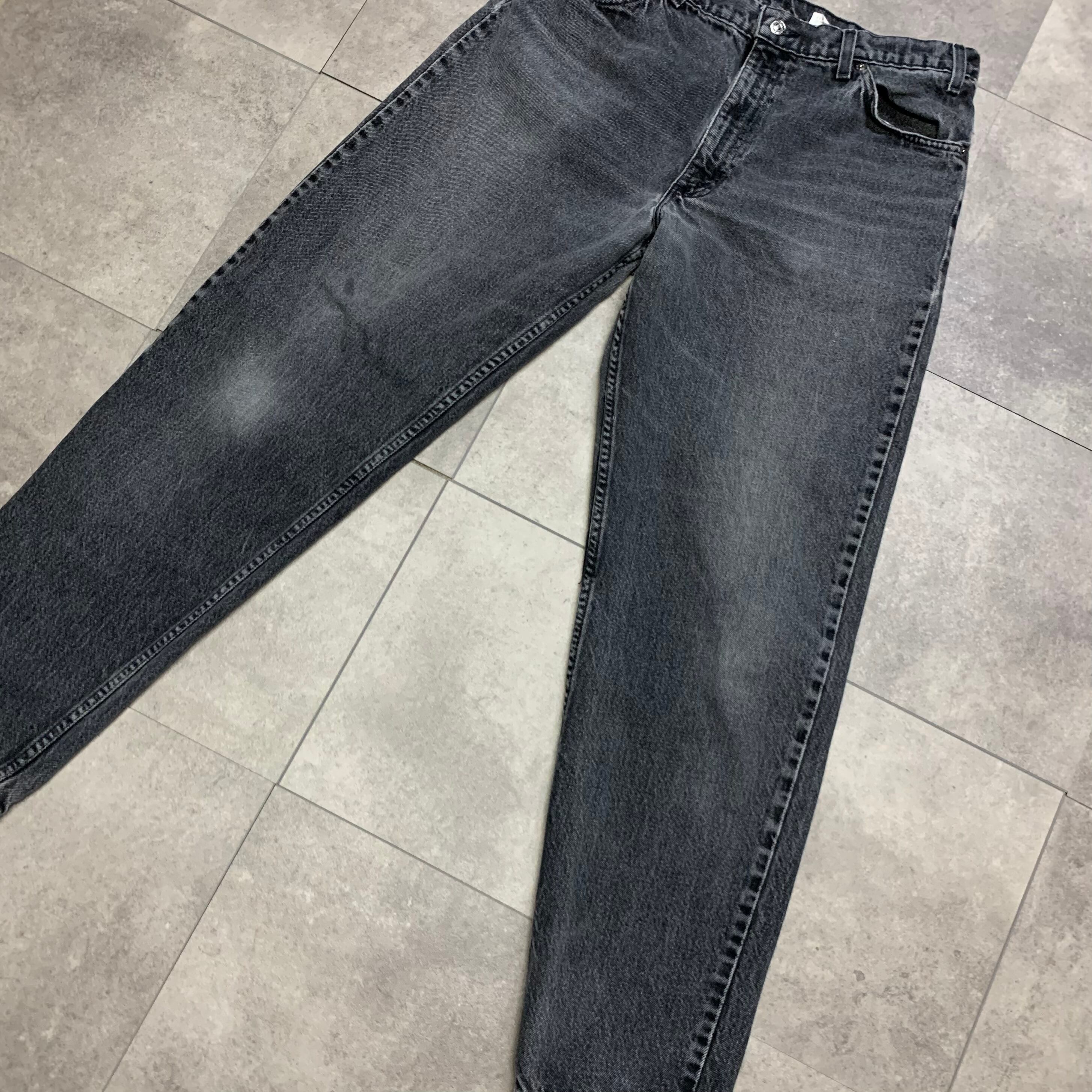90s USA製 リーバイス550 ブラックジーンズ ブラックデニム 36×32