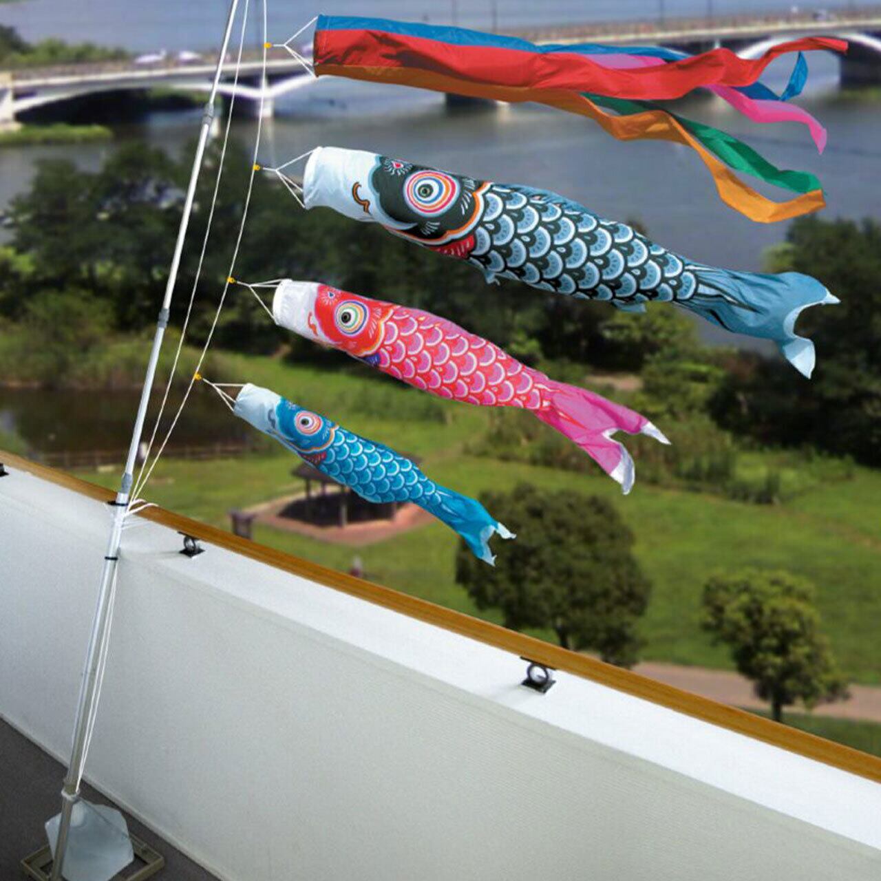 徳永鯉のぼり 【友禅鯉 ウェイトセット(1.2Ⅿ)】 ベランダ用|鯉のぼり|こいのぼり