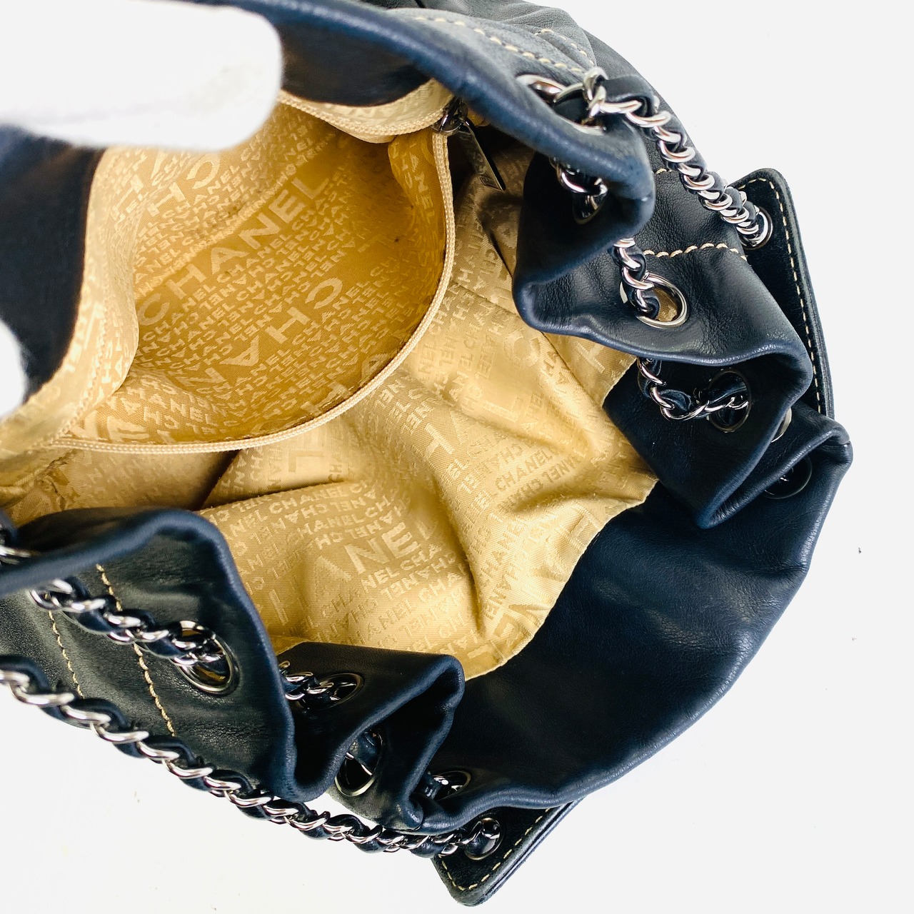 【最終処分SALE】シャネル ラムスキン ショルダーバッグ 黒 A-5583