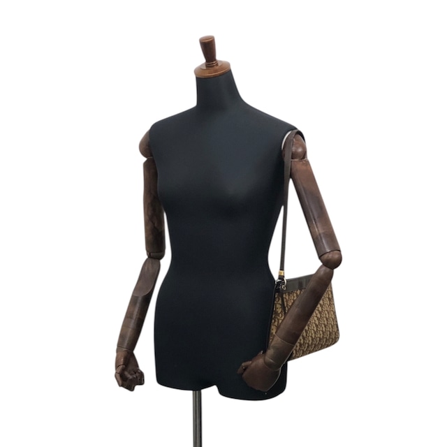 Christian Dior クリスチャン ディオール トロッター ショルダーバッグ ブラウン ロゴ ジャガード セミショルダーバッグ vintage ヴィンテージ オールド xie5fc