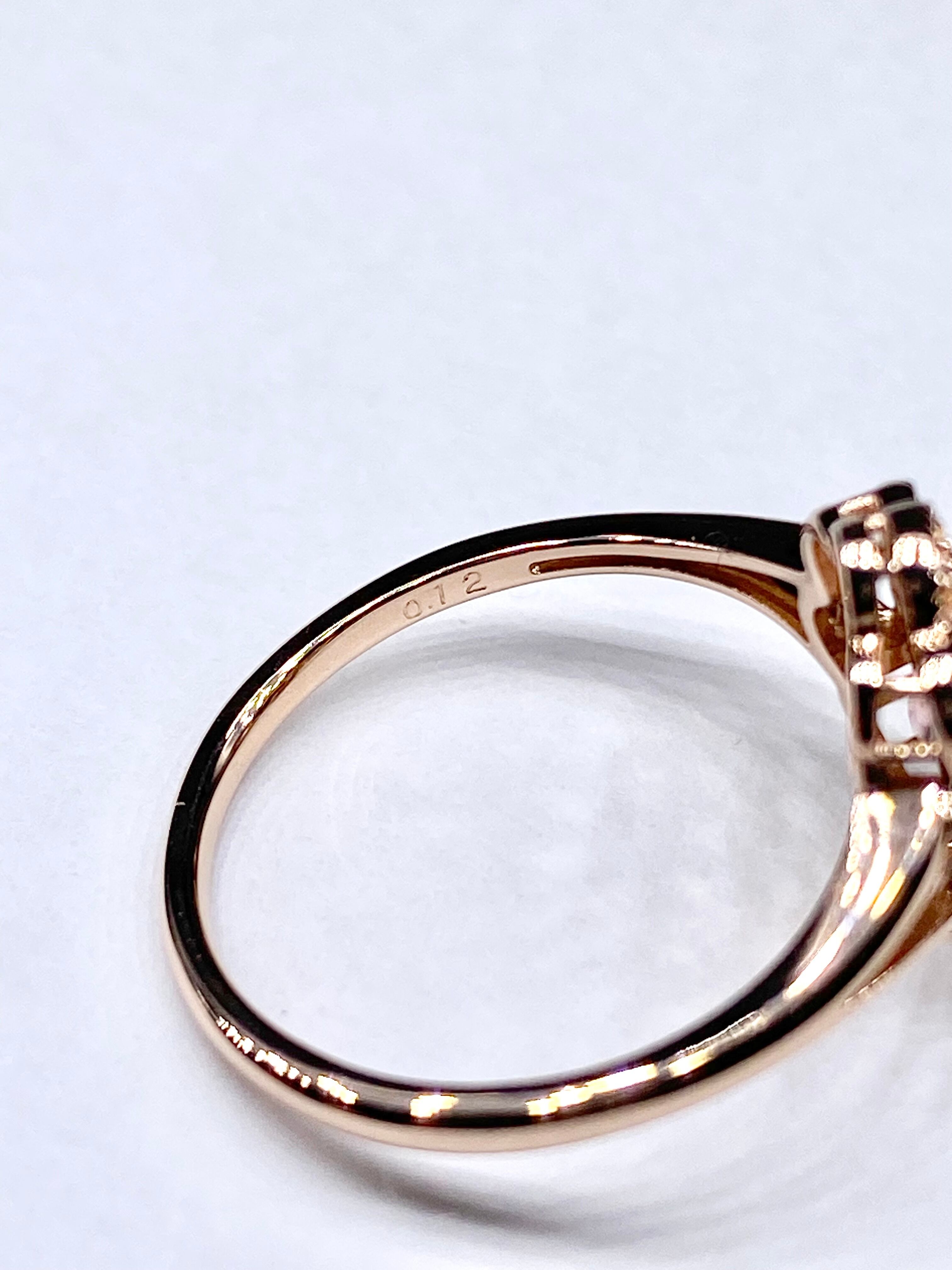 Bizoux】インペリアルトパーズ / ダイヤモンド 計0.12ct K18 リング 11