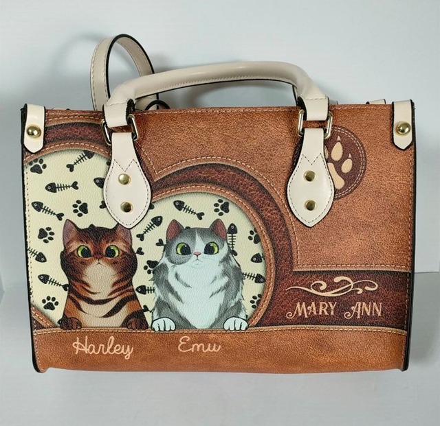【送料無料】猫 ねこ ショルダーバッグ マチ付き ハンドバッグ 2way カバン 猫プリント 猫雑貨 猫グッズ