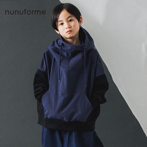 nunuforme 45-nf26-965-728/ミックスパーカー 子ども服 Black×Navy