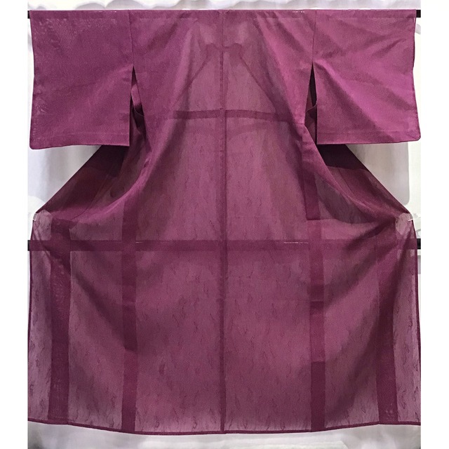 着物・絽・赤紫系地・No.200701-1597・梱包サイズ60