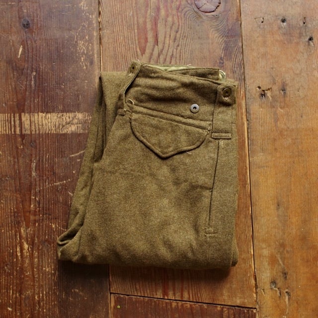 1950s Canadian Army Wool Field Pants / 50年代 カナダ軍 変則カーゴ