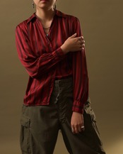 1980's Saint Laurent - Rive Gauche / Striped Blouse