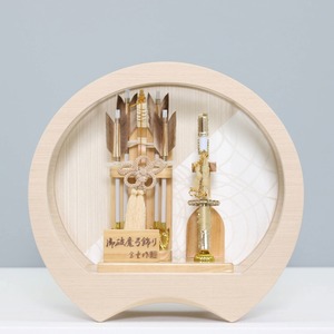 【樹 ナチュラル】 破魔弓飾り アクリルケース飾り 破魔弓|四本矢|木製|和モダン|コンパクト