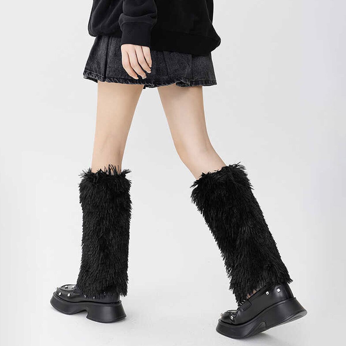 レッグウォーマー フェイクファー レディース 秋冬 韓国 防寒 保温 もこもこ ふわふわ 暖かい おしゃれ 大人 かわいい レッグカバー 靴下 ソックス 大人可愛い 大人女子