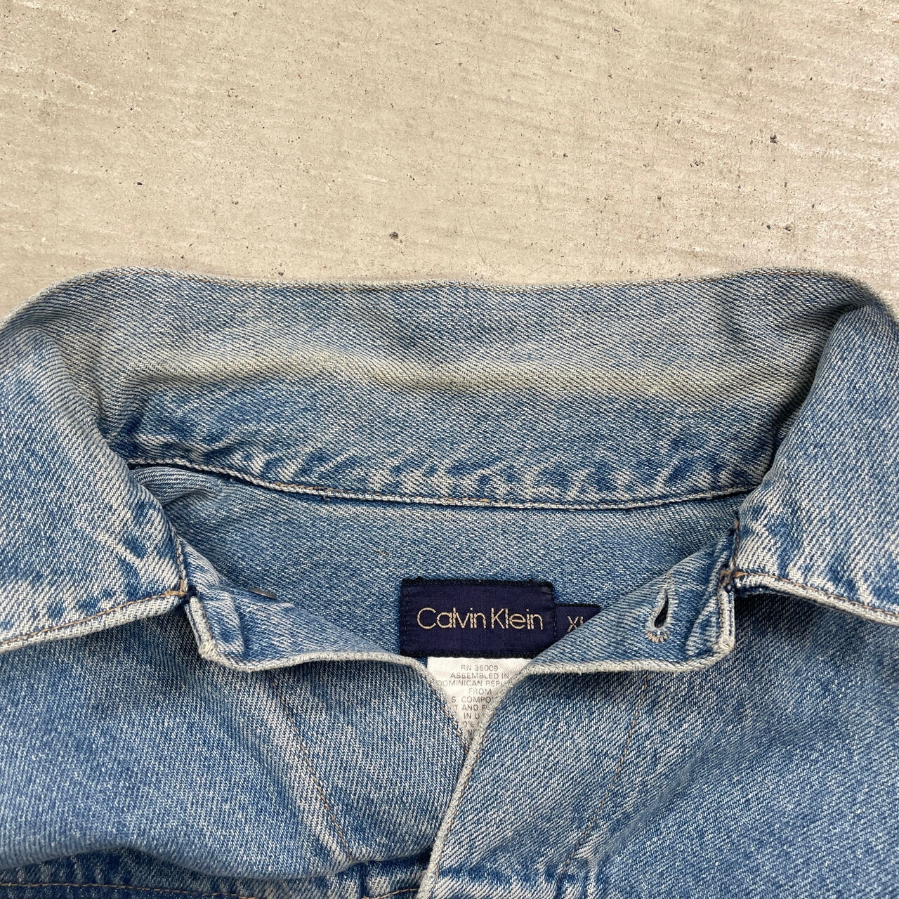 Calvin Klein CK カルバンクライン デニムジャケット メンズXL 古着 