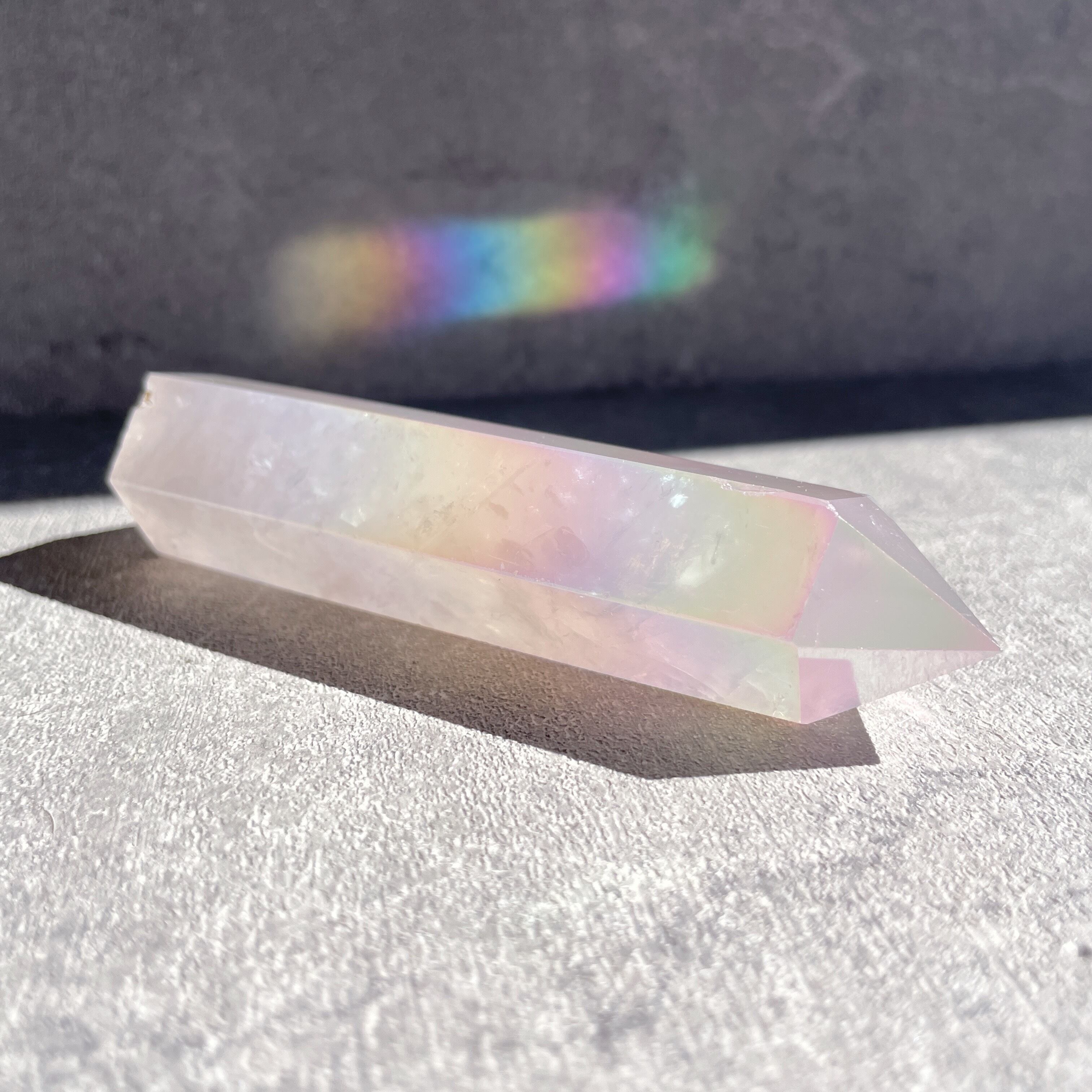 エンジェルオーラローズクォーツ タワー 48✧Angel Aura Rose quartz