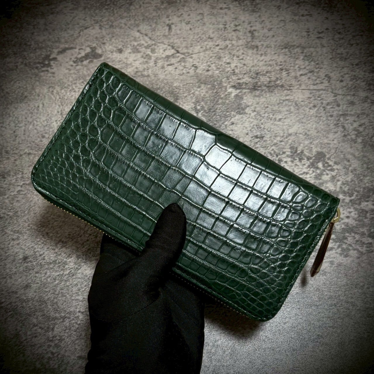 クロコダイル ラウンドファイスナー メンズ財布 レディス財布 大容量