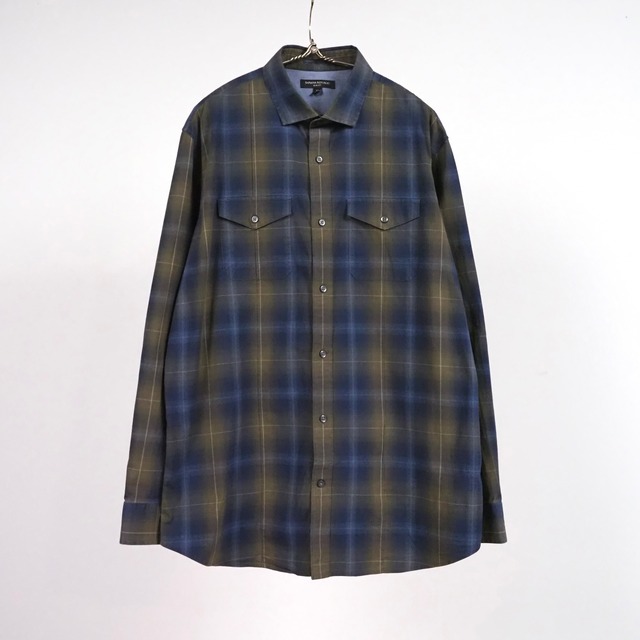 BANANA REPUBLIC Ombre Check Shirt XL バナナリパブリック オンブレチェック 長袖シャツ