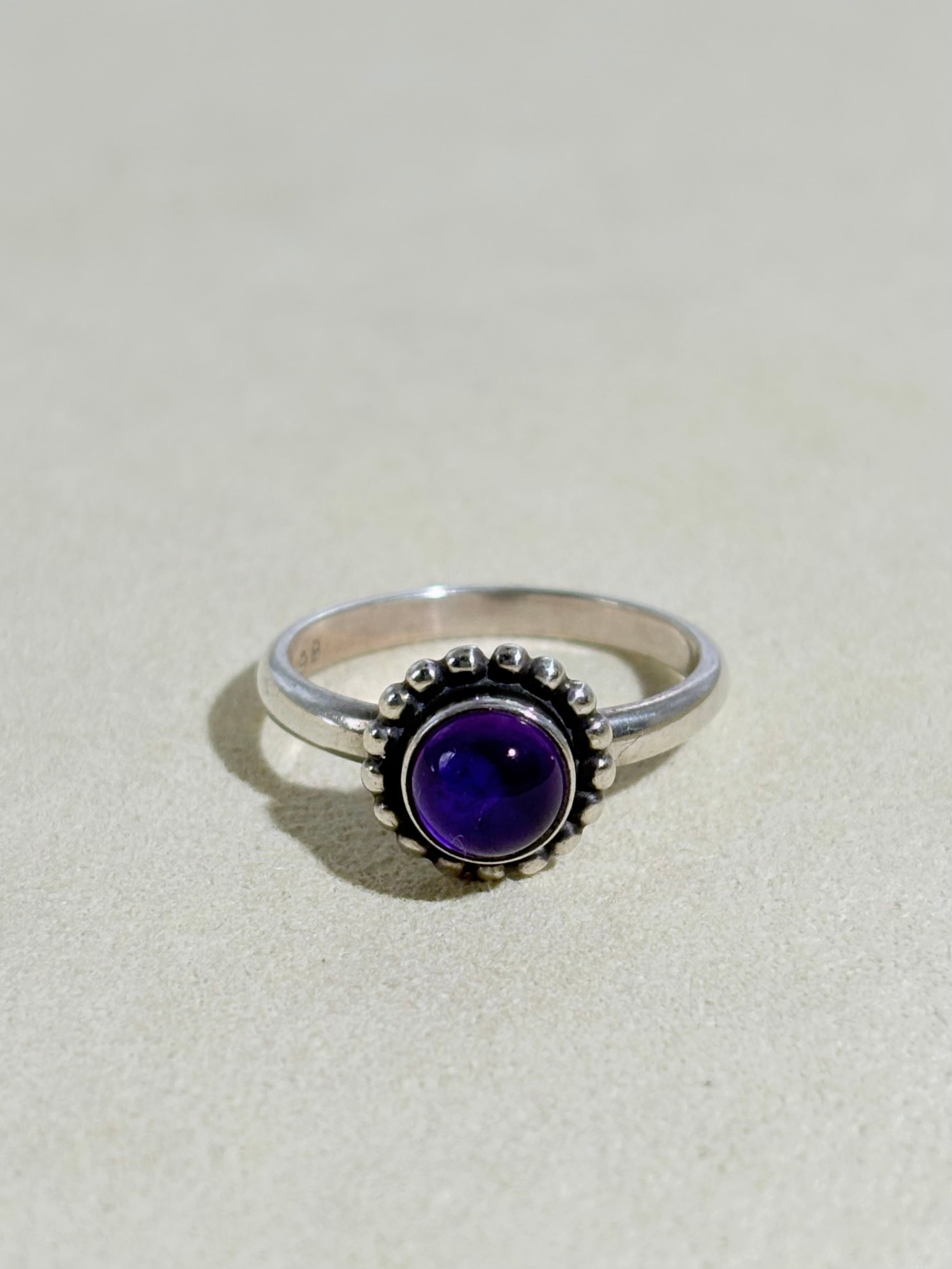 Moonlight Blossom Amethyst Ring 9B #11.5 -Georg Jensen-