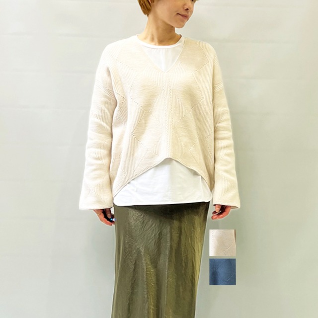 WALANCE(ワランス) organic cotton pyramid pattern knit pullover 2023春夏新作 [送料無料]