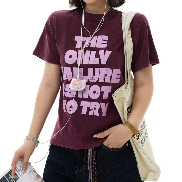クラックレタリングビッグロゴTシャツ 3col R02547