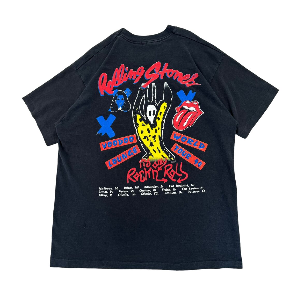 ROLLING STONES BOOTLEG 1994 VOODOO LOUNGE WORLD TOUR T-shirt XL