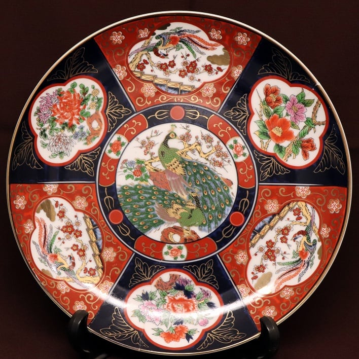 伊万里・秀峰作・大皿・絵皿・No.181104-76・梱包サイズ80