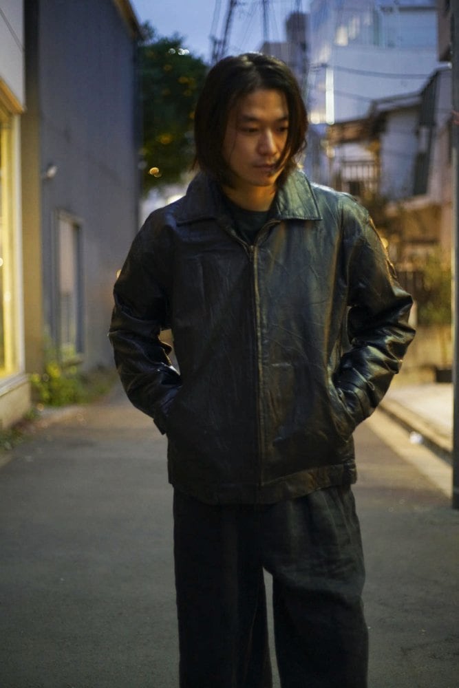 Leather & Soul] Vintage Single Zip-up Leather Jacket [1990s