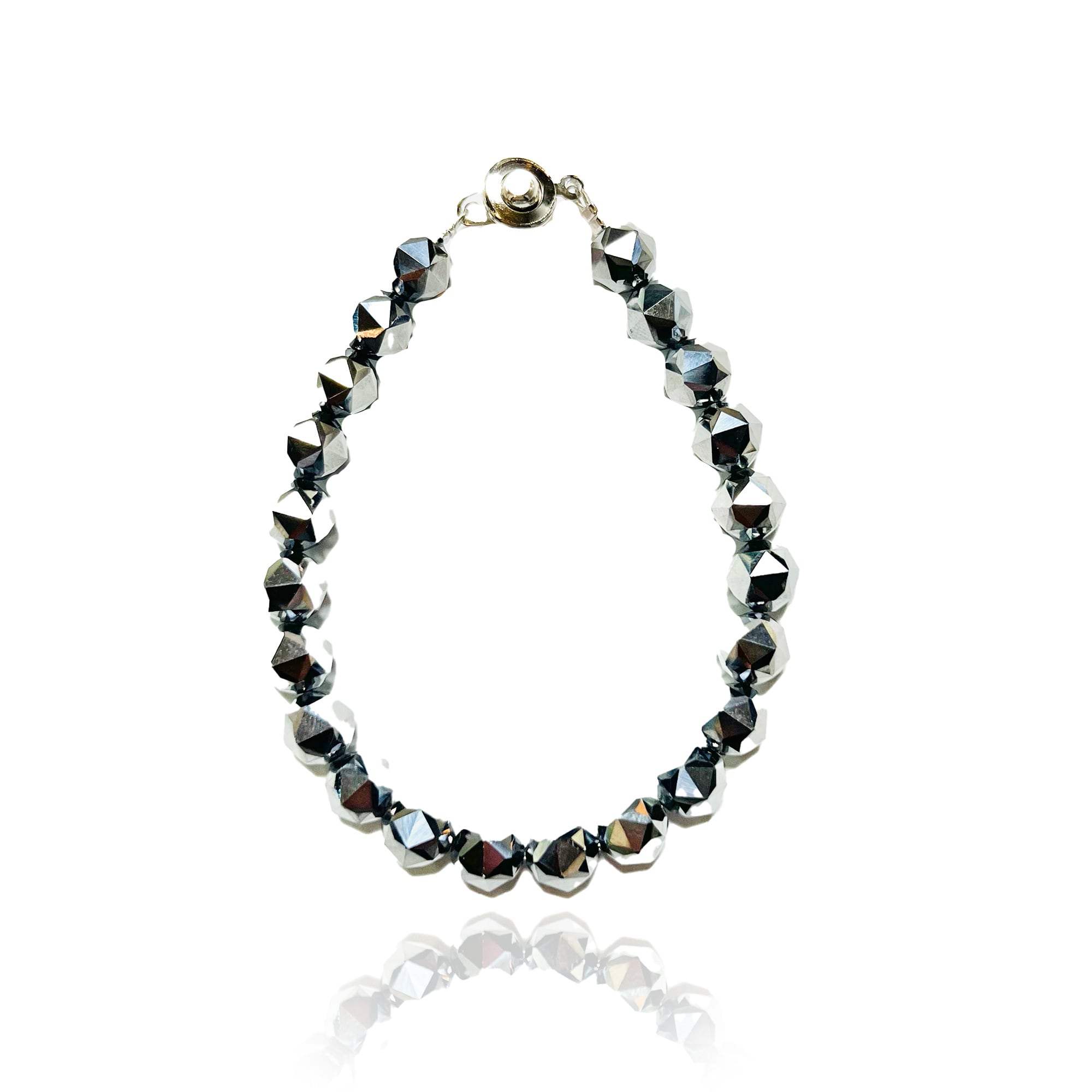 金属アレルギー対応特玉8㎜テラヘルツブレスレット | StoneJewelry